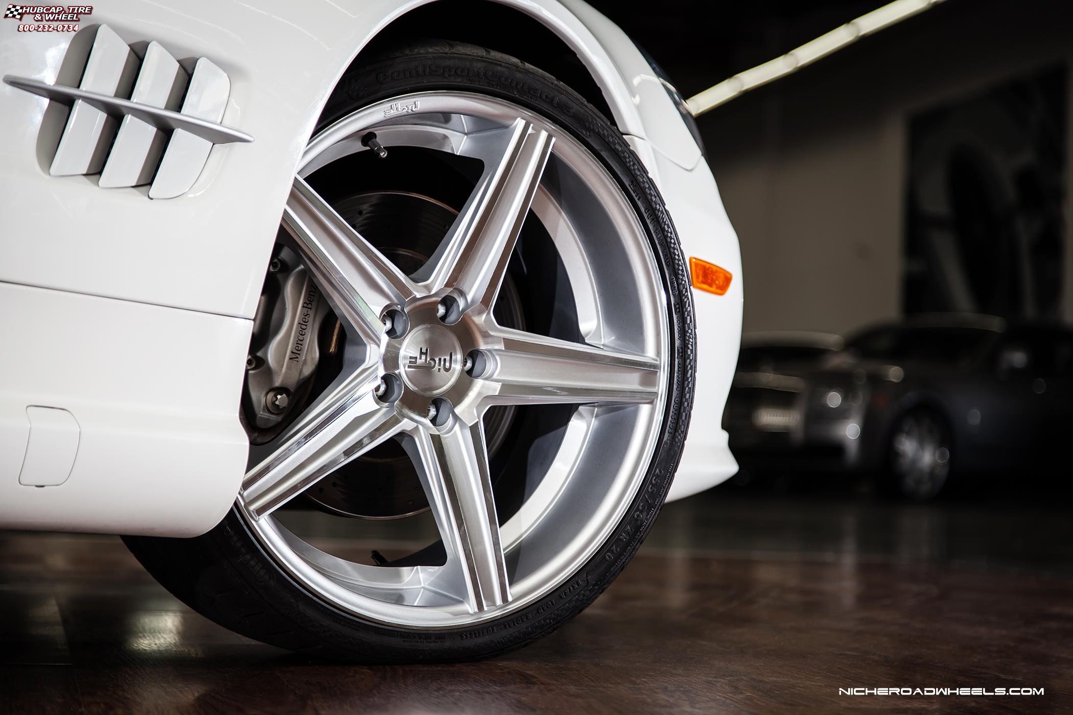 vehicle gallery/mercedes benz sl class niche apex m126 20x85  Black & Machined with Dark Tint wheels and rims